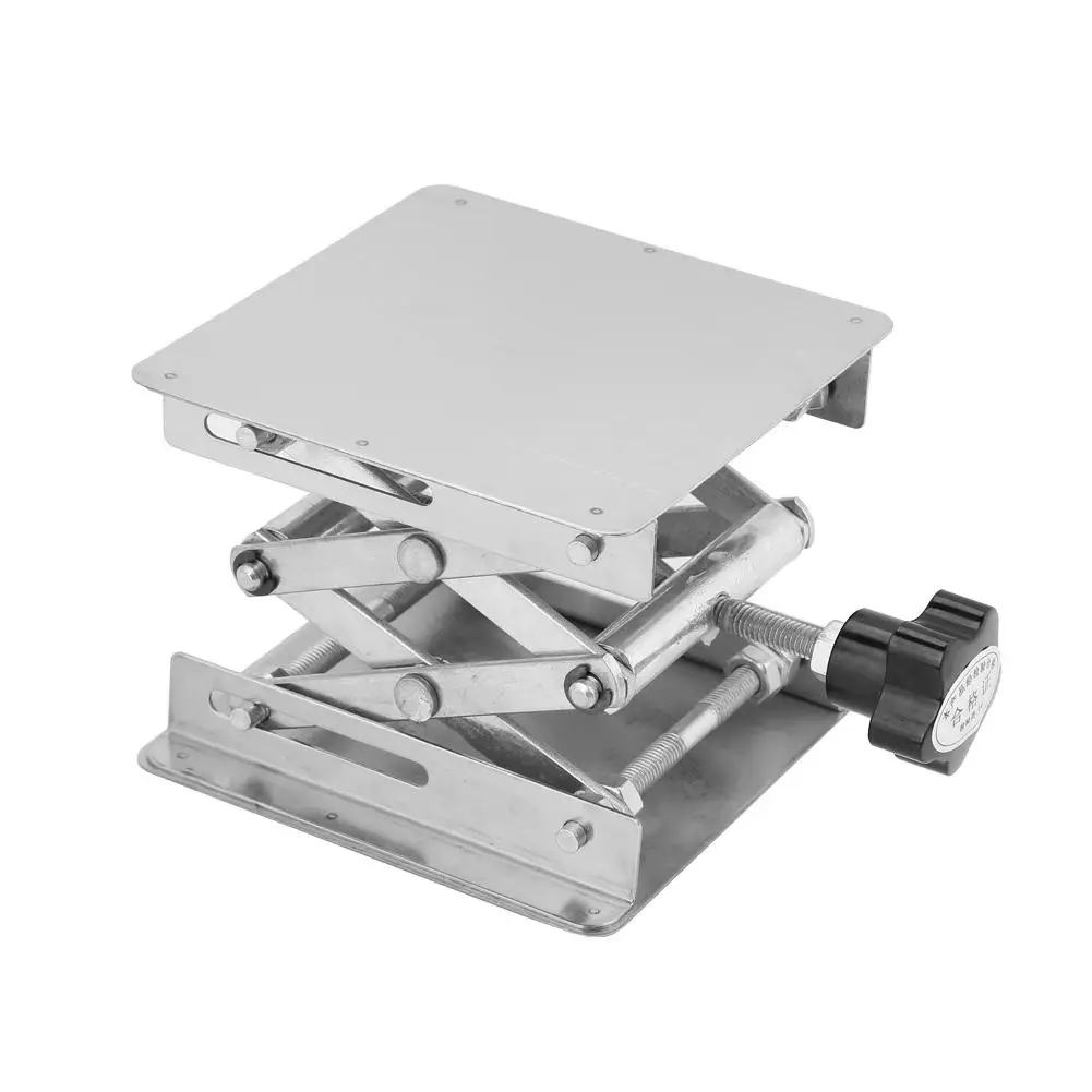  Stainless Steel Lifting Platform Laboratory Lifting Stand Scissor Rack 100 x 100mm