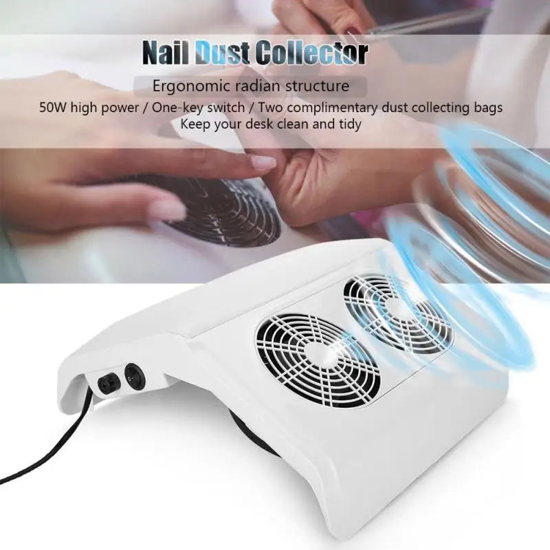 Nail Art Salon Suction Dust Collector Manicure Machine 50w Vacuum Cleaner Pedicure Tools | Красота и здоровье