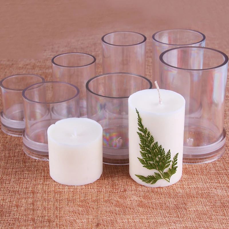 

1*Candle mould Transparent Candle Making Model Plastic Mould Mold For Handmade DIY tealight wax Craft shaping mold Kit