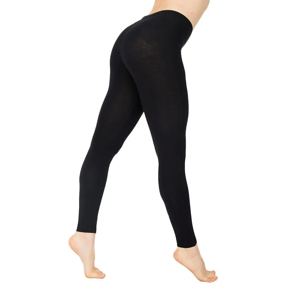 Women Casual Solid Elastic Waist Ankle Length Exercising Leggings-in ...