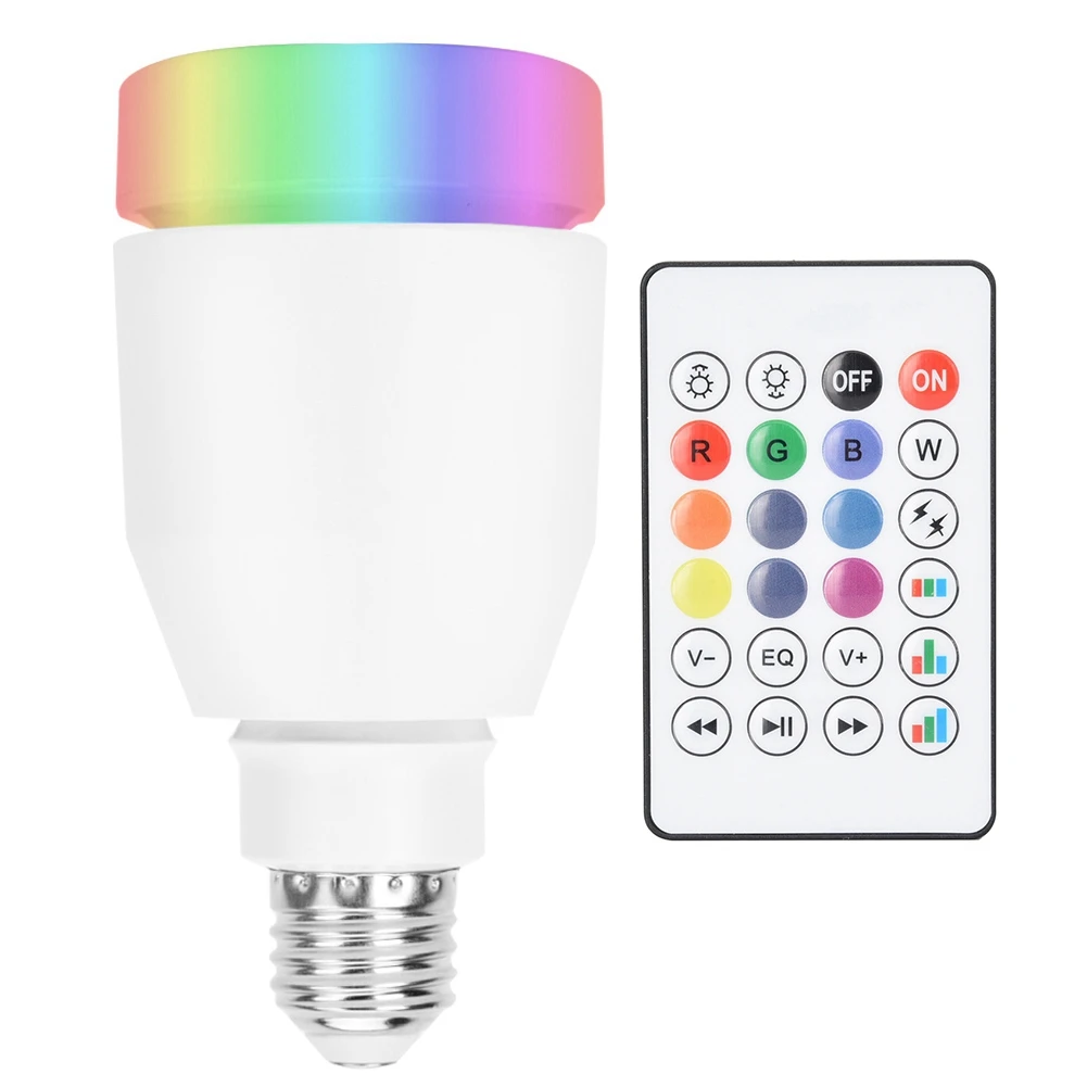 Умная лампа 14 Вт E27 RGB + W с дистанционным управлением Bluetooth волшебная яркая сменная