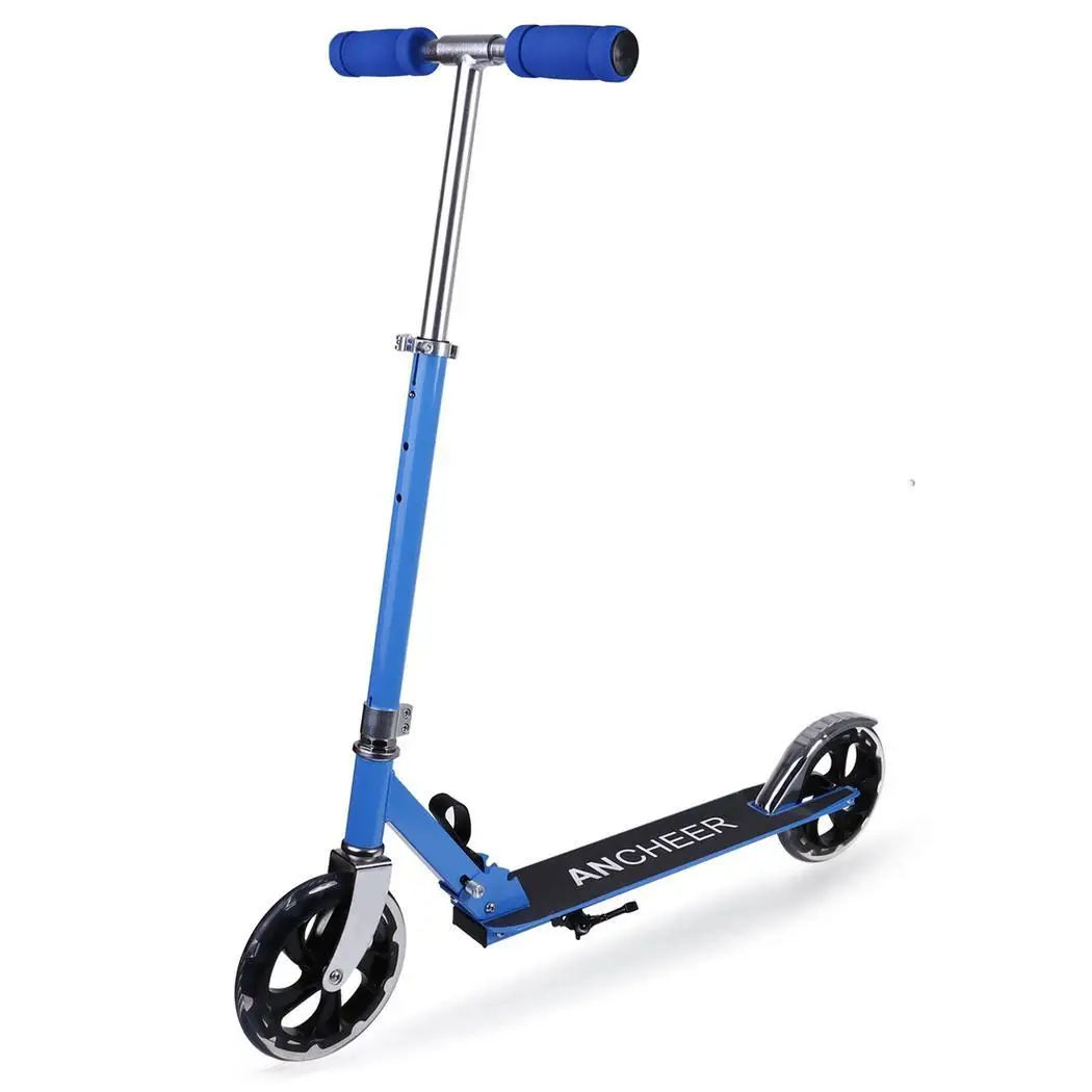 

Adult Kick Scooter Folding PU 2 Wheels Skateboard Bodybuilding Plastic Metal Urban Campus Transportation Foot Scoot