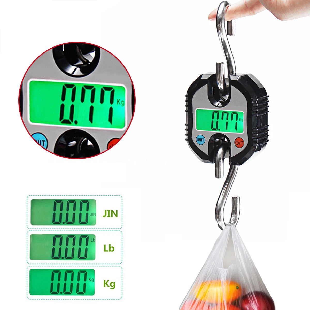 Мини Портативный 150 кг ЖК-цифровой Вес электронный крюк Висячие весы