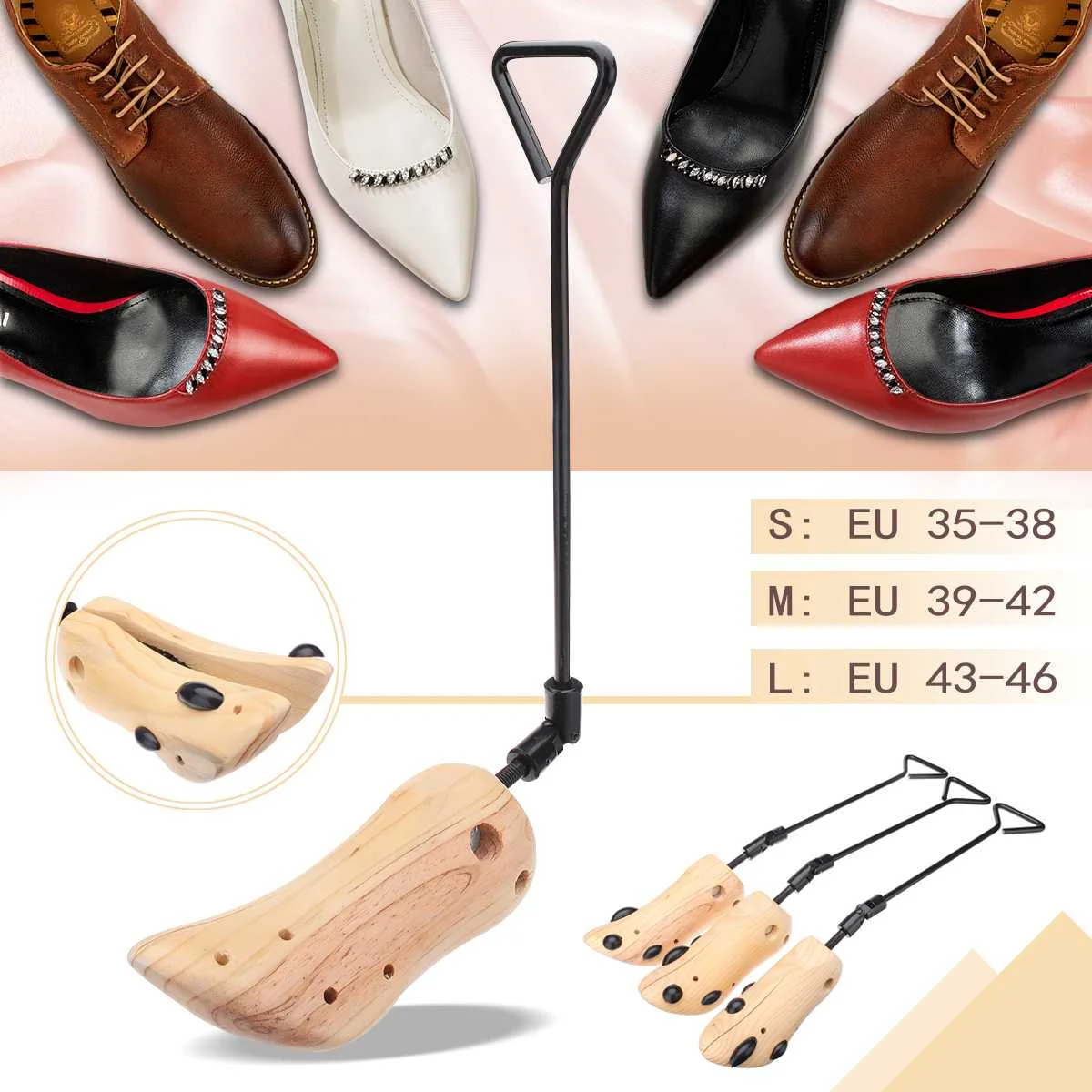 BSAID 1 пара S/M/L Расширитель Регулируемые держатели для голенищ обуви для мужчин и женщин обувь на каблуках растягиватель деревянная обувь дерево формирователь обуви стойки
