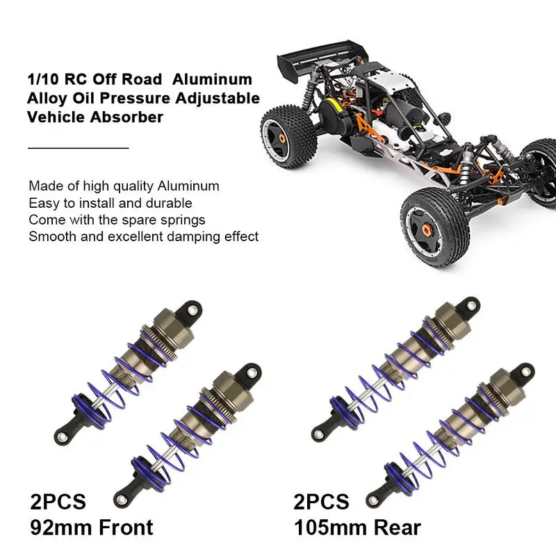 Амортизатор для внедорожника 1/10 RC алюминиевый сплав регулируемое давление масла