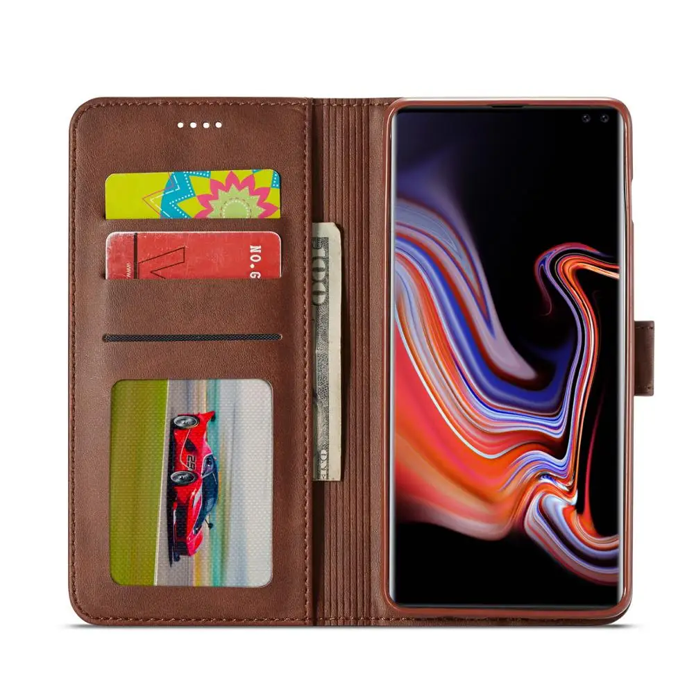 LOVECOM Vintage Leather Wallet Flip Phone Cases For Samsung Galaxy A10 A20 A40 A50 A60 M30 S10 Plus S10e S9 Note 8 9 Back Cover