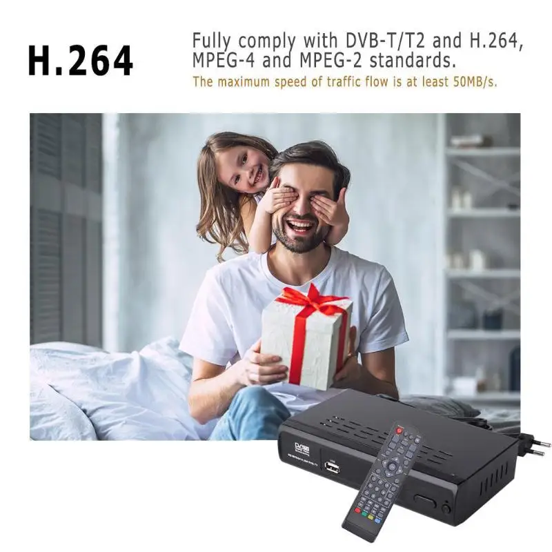 Vanpower мини ТВ коробка DVB T/T2 приемник 3D цифрового видео наземного HD 1080 P 32 MB H.264