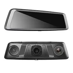 VODOOL 9,88 дюйма ips Сенсорный экран Видеорегистраторы для автомобилей Камера 4-объектив 1296 P Восьмиядерный автомобиля Зеркало заднего вида gps