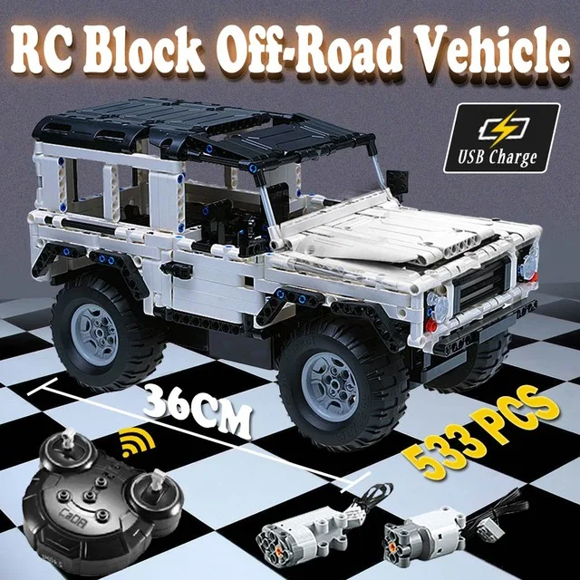 

553 PCS Compatible with Lego Technic MOC-0580 Remote-Control Wild off-road vehicles Set RC Car Model building blocks brick toys