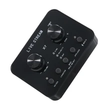 Live Stream звуковая карта мобильный телефон в режиме реального времени с 1000 мАч встроенный аккумулятор портативный размер потокового миксера У...(China)