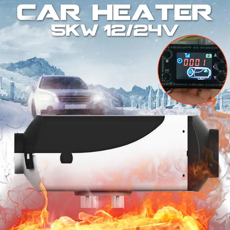 

Car Heater 5KW 12V/24V Air Diesels Heater Parking Heater With Remote Control LCD Monitor for RV, Motorhome Trailer, Trucks, Boat