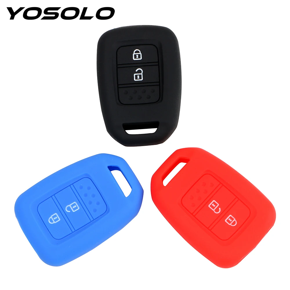 

YOSOLO Car Key Case Cover Car Styling Suitable for Honda Fit Accord Car Folding Key Shell Silicone Sleeve Replacement Shell