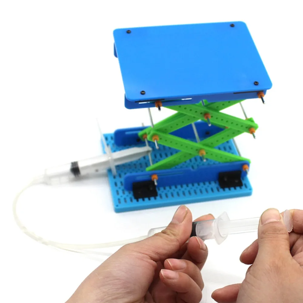 

DIY Toy Model Hydraulic Lifting Platform Kids Toys Scissor Lift Table for Kid Sciencific Technology Educational