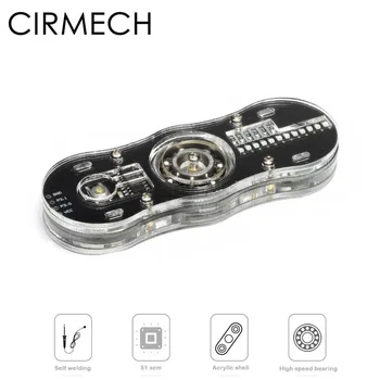 

CIRMECH Two-leaf fingertip gyro kit with Acrylic shell LED Multi-display animation smart fingertip gyroscope DIY suite