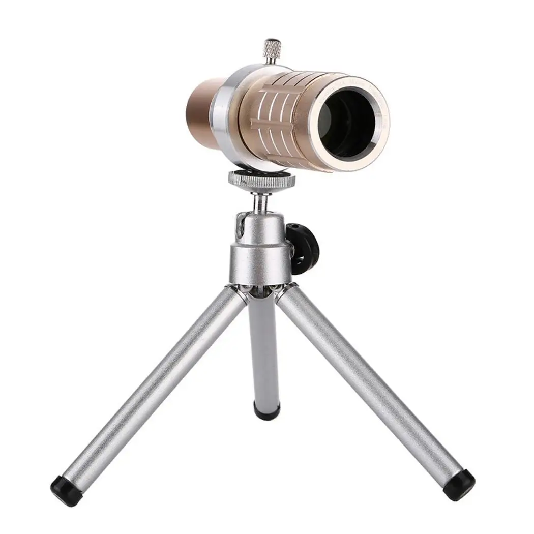 12X телескоп камеры телеобъектив Комплект Штатив для компактного размера, легко установить и работать. Мобильный 1,2 см чехол для телефона