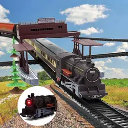 2 м длинный Электрический гоночный вагон детский трек поезд модель игрушки Детский железнодорожный поезд гоночный Дорожный транспорт