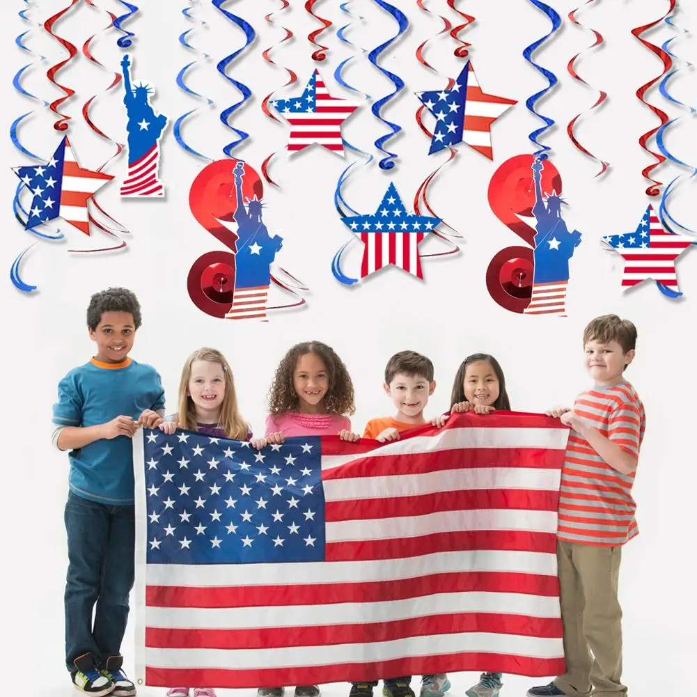 

American Flag Shiny Spiral Jewelry String DIY Holiday Party Decoration Supplies