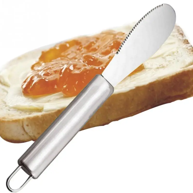 

Family Spatula Stainless Steel Spreader Butter Knife Sandwich Sawtooth Wide Blade