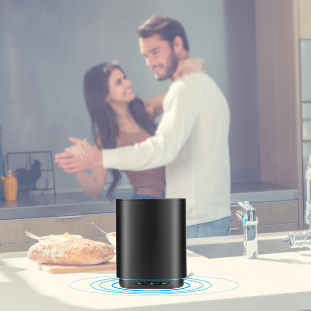 

Portable Smart Bluetooth Speaker Handsfree with Smart Cloud Intelligent Voice Control Stream Music Speaker with Mic