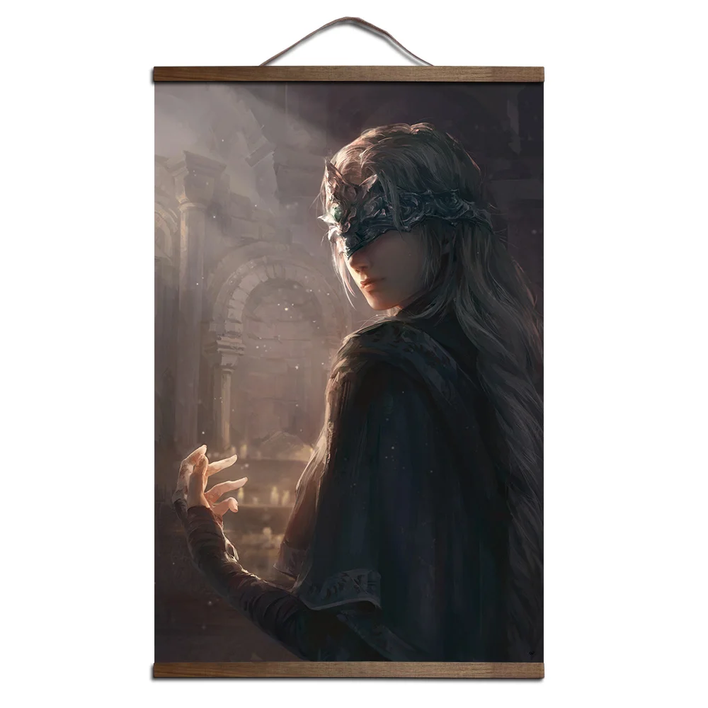 

Dark Souls 2 3 poster for HD canvas posters decoration painting with solid wood hanging scroll