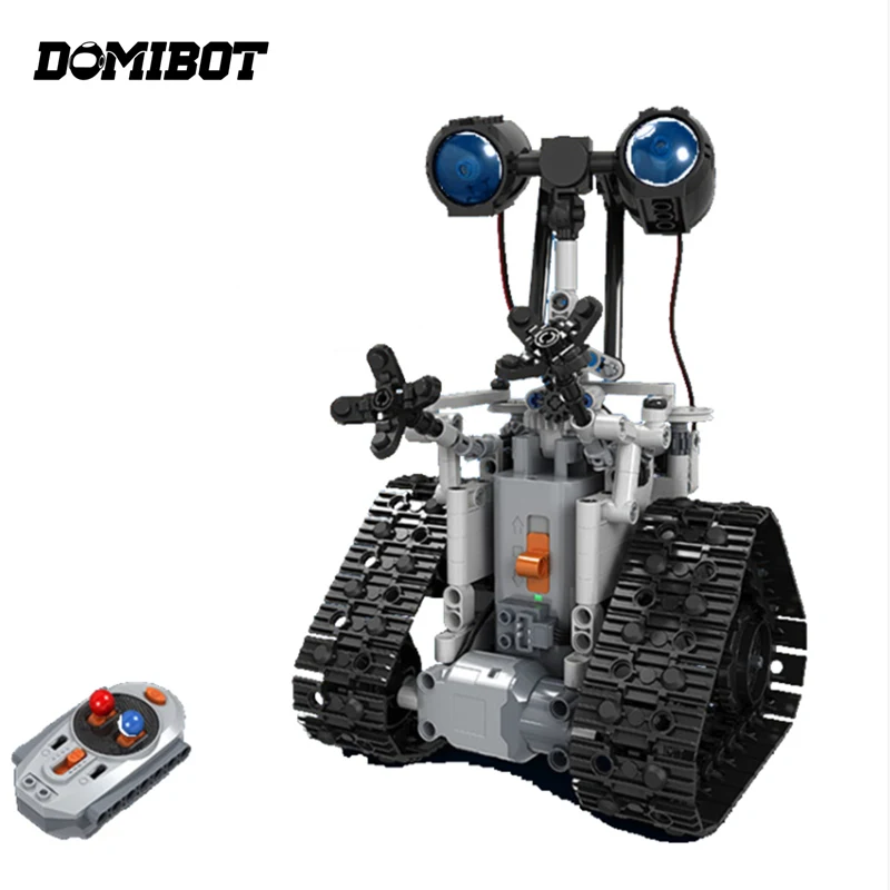 

Domibot DIY 2.4G Patrol RC Robot Block Building Infrared Control Assembled Robot Toy