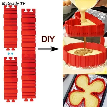 

Magic Bake Snake Silicone Cake Mold Heart Shade Rectangular Round Shade Bake Snake Cake Tools Pastry Tools Kitchen Accessories