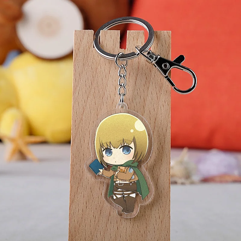 2019 Брелок атака на Титанов двусторонний акриловый брелок для ключей подвеска