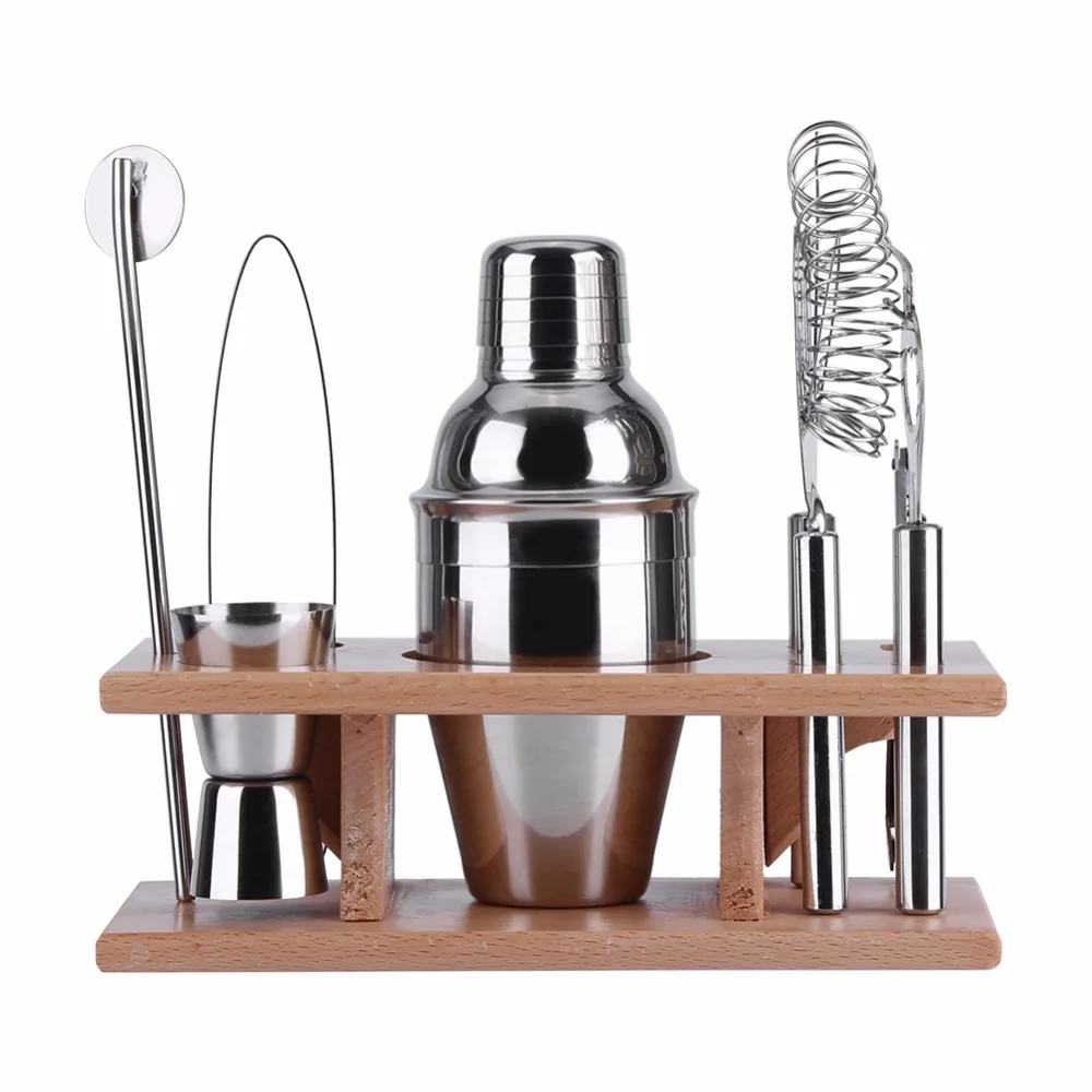 

Graceful and luxry Stainless Steel Cocktail Shaker Mixer Drink Bartender Martini Tools Bar Set Kit Home Use 1 set owns 8 parts