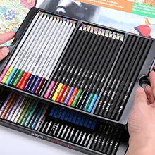60 шт. художественные цветные карандаши набор угольных карандашей водостойкие металлические цветные карандаши для набросок рисунок цвет ing