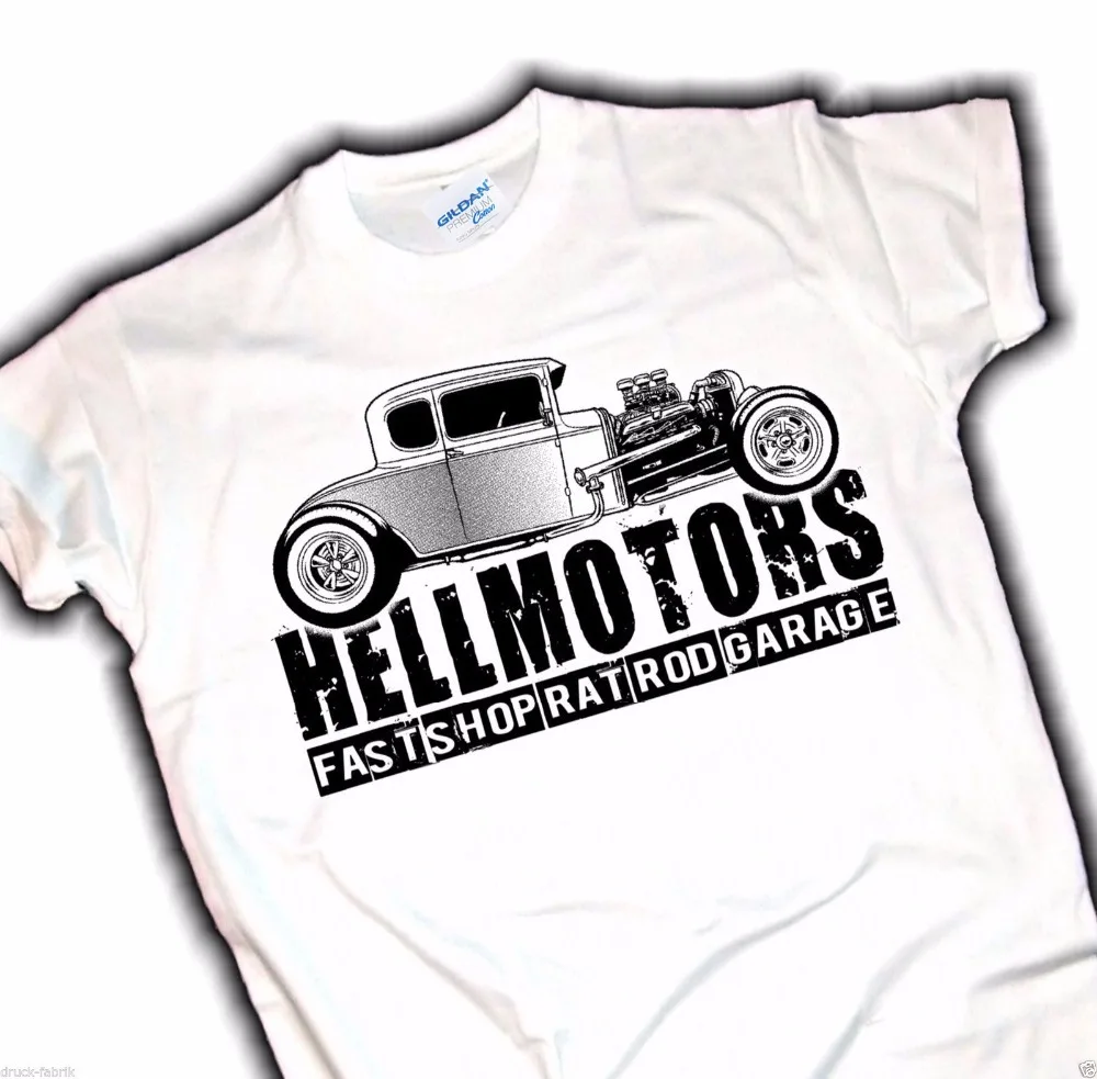 Новые модные красивые Повседневное Футболка Высокое качество Hot Rod Rat гоночной