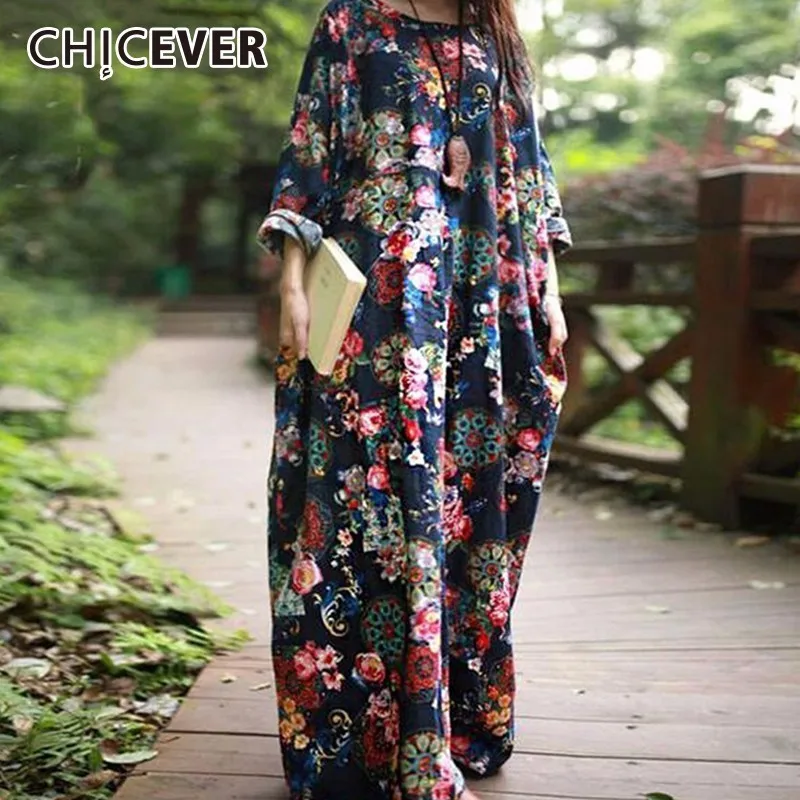 Женское платье с рукавом летучая мышь CHICEVER винтажное Повседневное