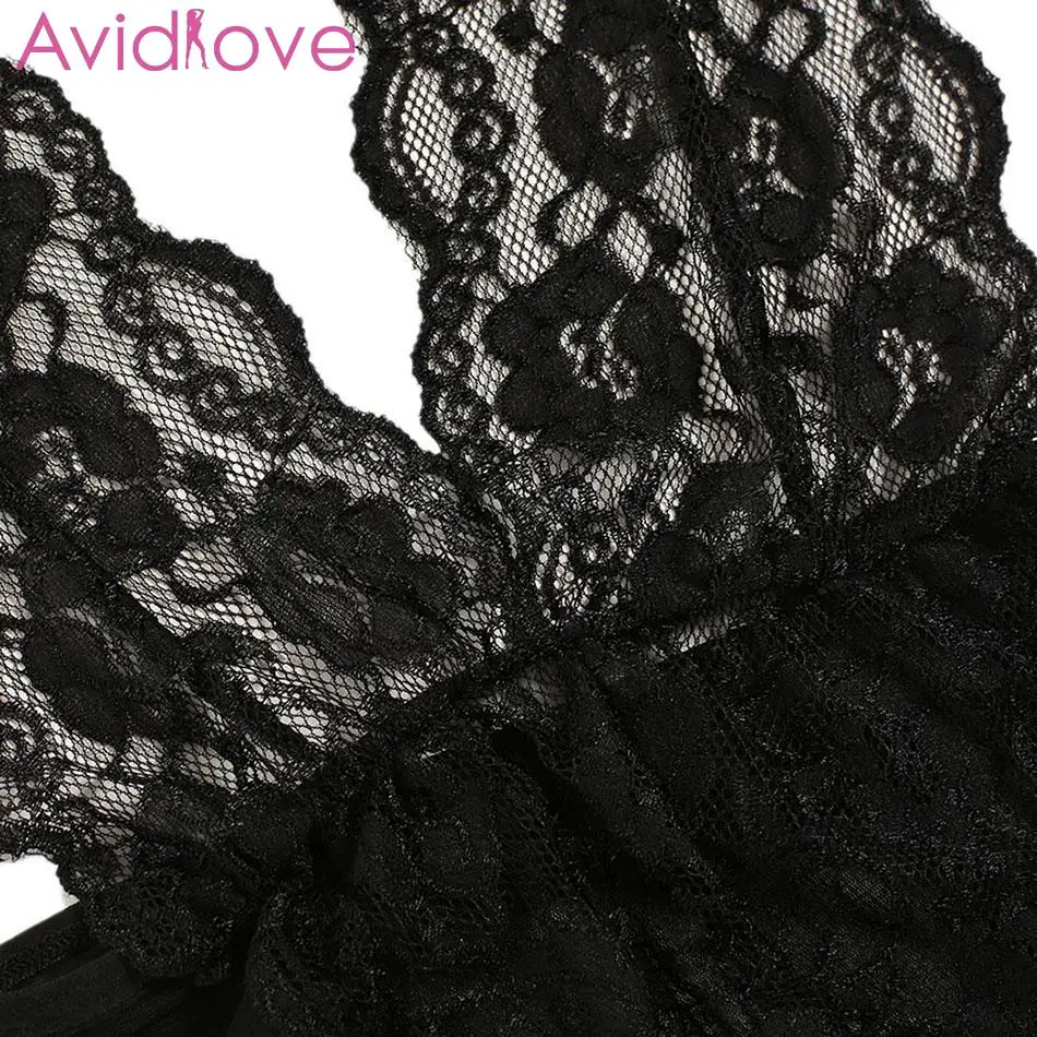 Сексуальное нижнее белье Avidlove кружевное эротическое женское babydolls Chemise Teddy Lenceria