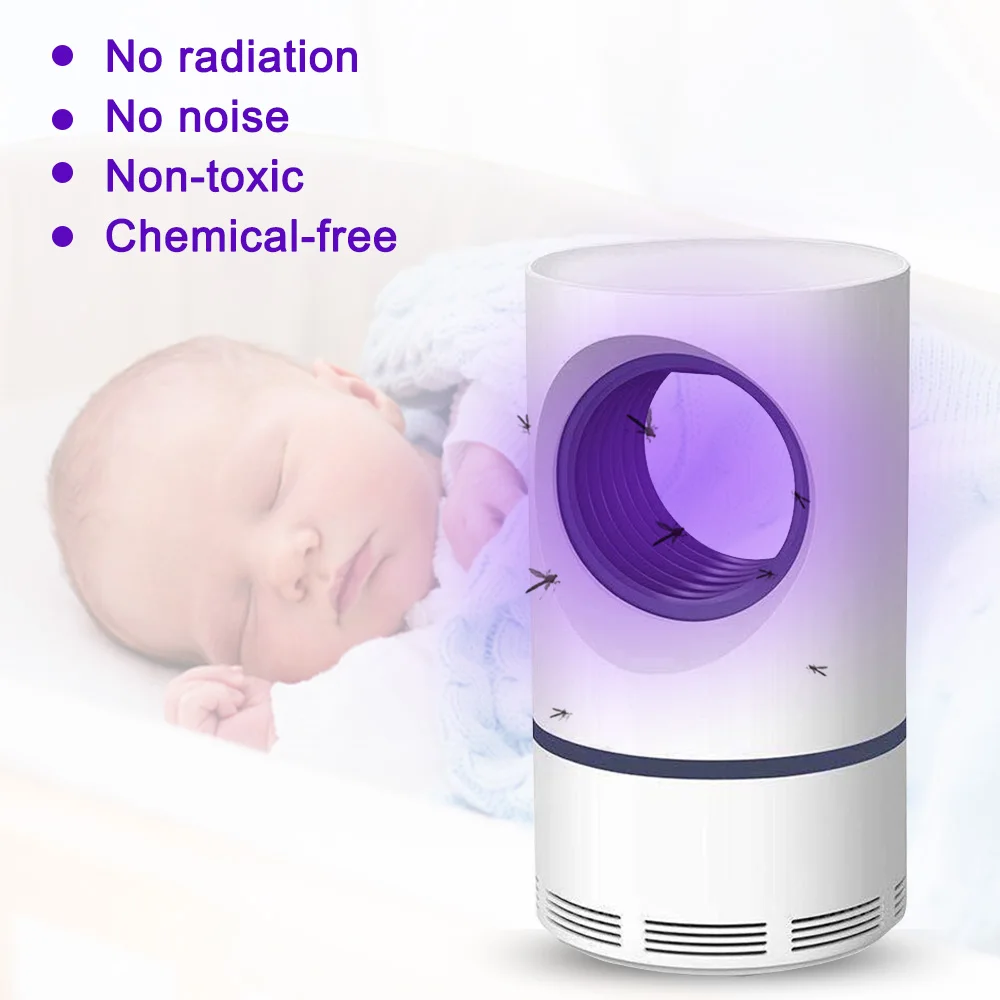 

BREFILI USB Photocatalytic Mosquito Killer Lamp Ultraviolet Light Electric Mosquito Killer Safe Energy Saving Efficient Fly Trap