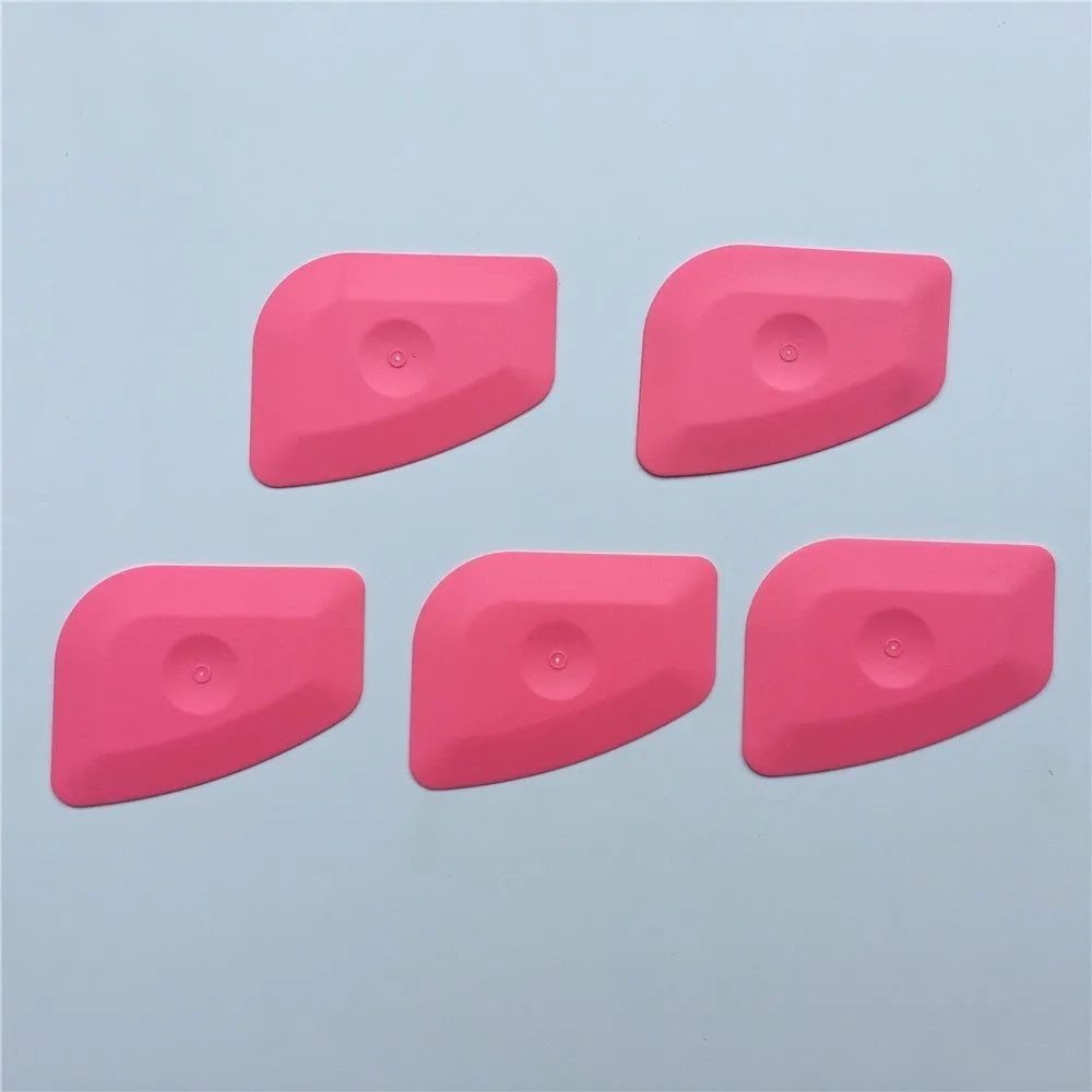 

5pcs/Lot Cleaning Tool Wrapping Tool Pink Small Hard Mini Squeegee Scraper For Home Office Vehicle