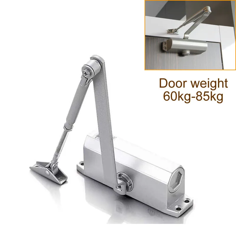 

aluminum alloy Fire Door Hydraulic Buffer Door Closer For 65kg-85kg Door Strong And Sturdy Adjustable Strength Protect Fram Door