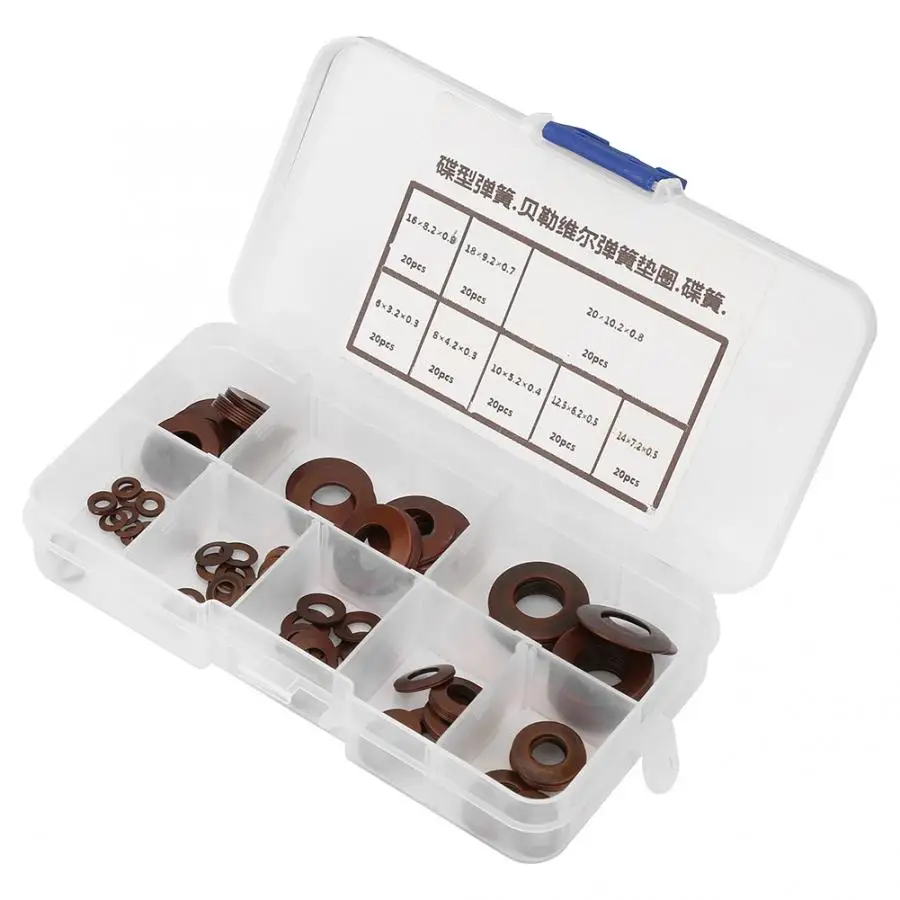

Steel washers 8 Types Belleville Compression Spring Disc Elastic Washer Flat Ring Gasket Disc Spring rondella Oil Seal Fittings