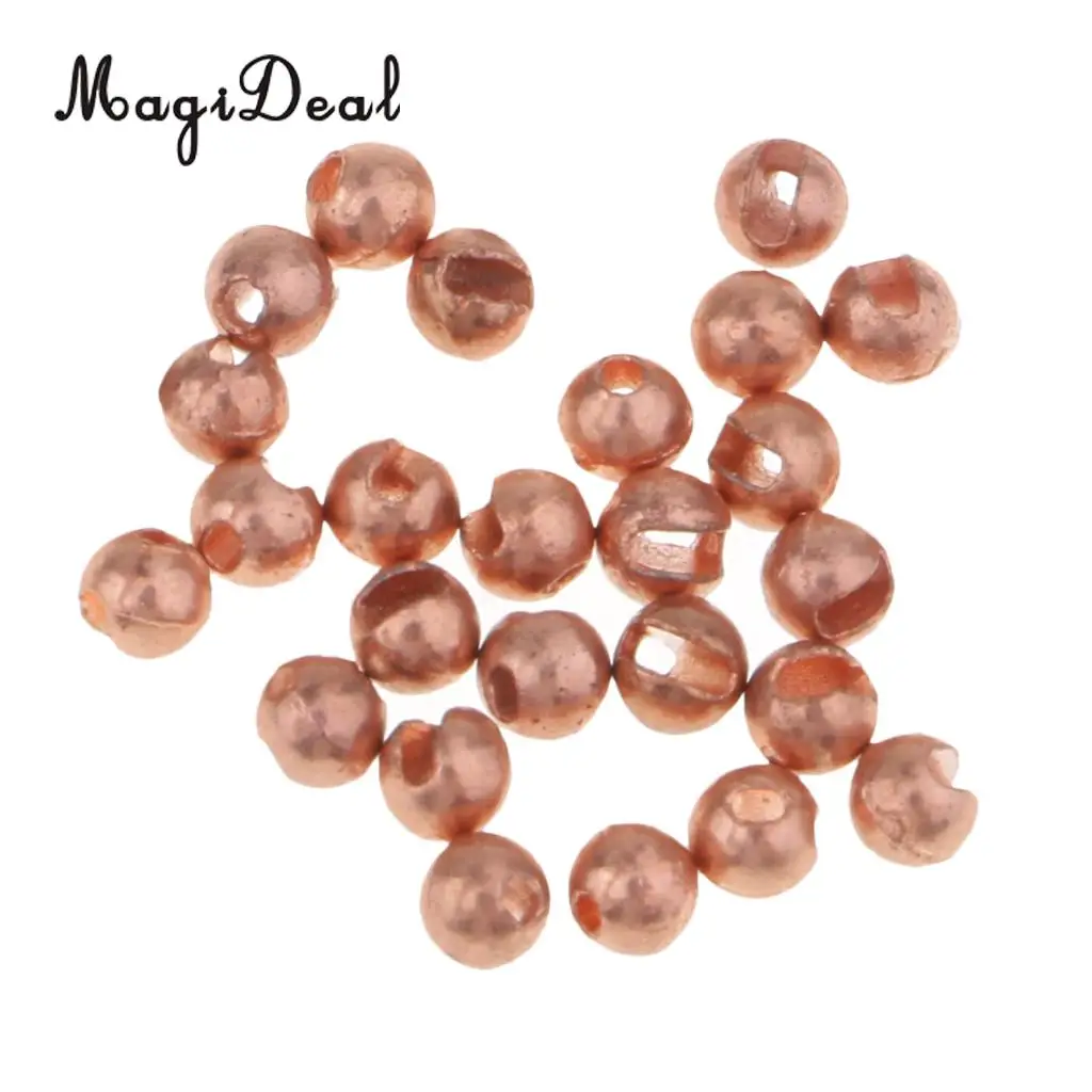 

25pcs/lot Slotted Tungsten Beads Fly Tying Beads Jig Hooks Heavy Nymph Head Fly Tying Materials 2mm 2.5mm 3mm 3.5mm 4mm