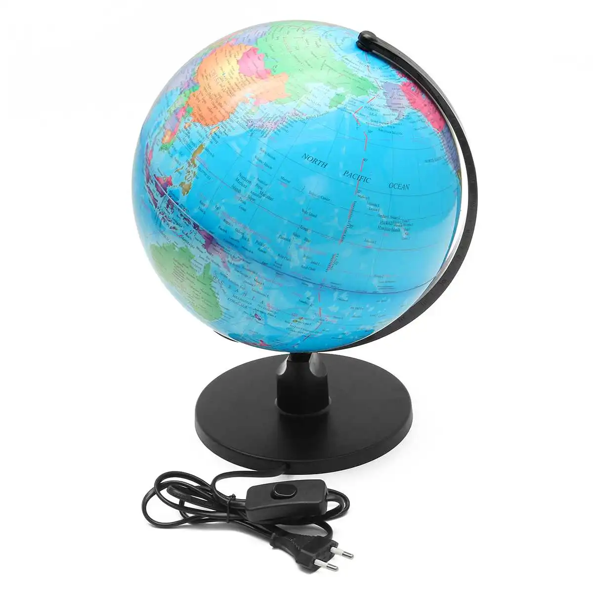 Светодиодный Глобус земного мира, карта земли, игрушечная карта с вращающейся подставкой, украшение для офиса, дома, украшение, подарок для детей, географическая игрушка