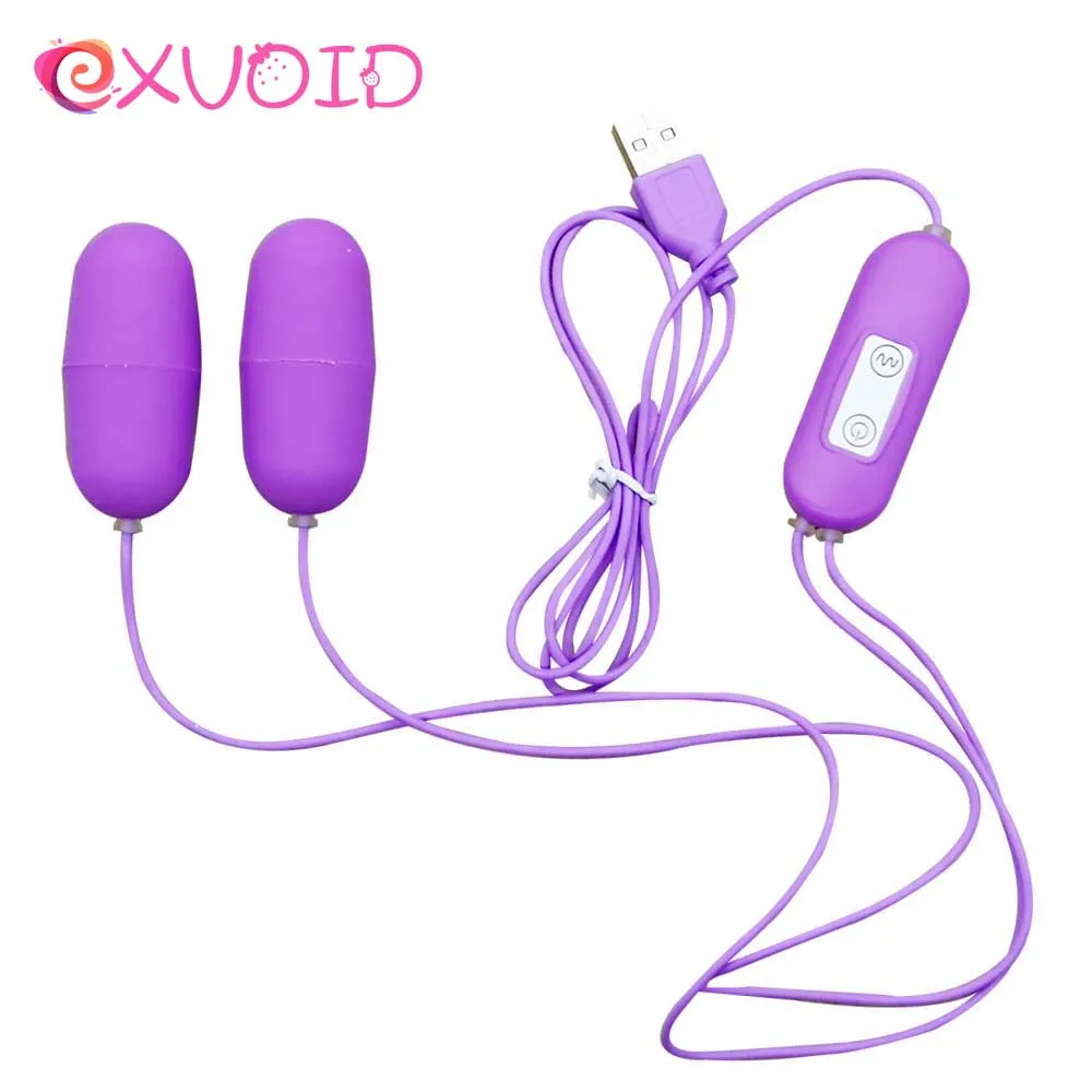 Двойной вибратор для яиц EXVOID массажер сосков и точки G Стимулятор клитора USB