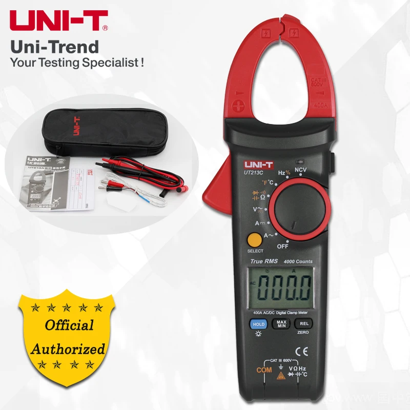 Цифровой токоизмерительный прибор UNI T UT213A/UT213B/UT213C 400A