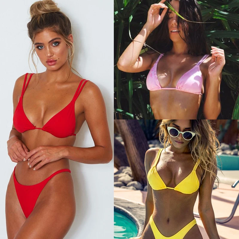 

Women Summer Swimwear Bikini Set Push-up Padded Bra Bathing Suit Swimsuit Lot Briefs Pretty Costume