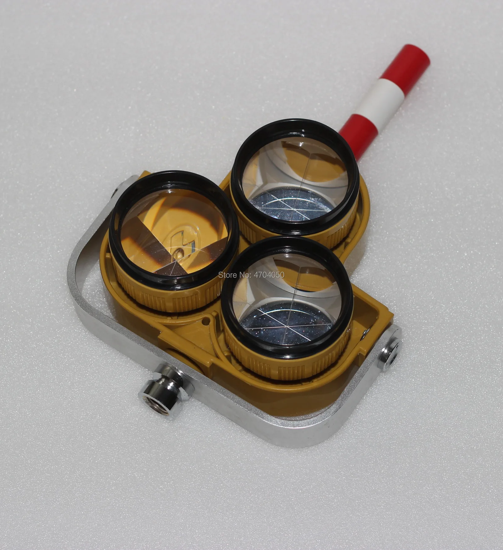 

New -30/0mm offset Yellow Triple Prism with color pole set For Topcon /Sokkia / South / Pentax / Nikon total station surveying