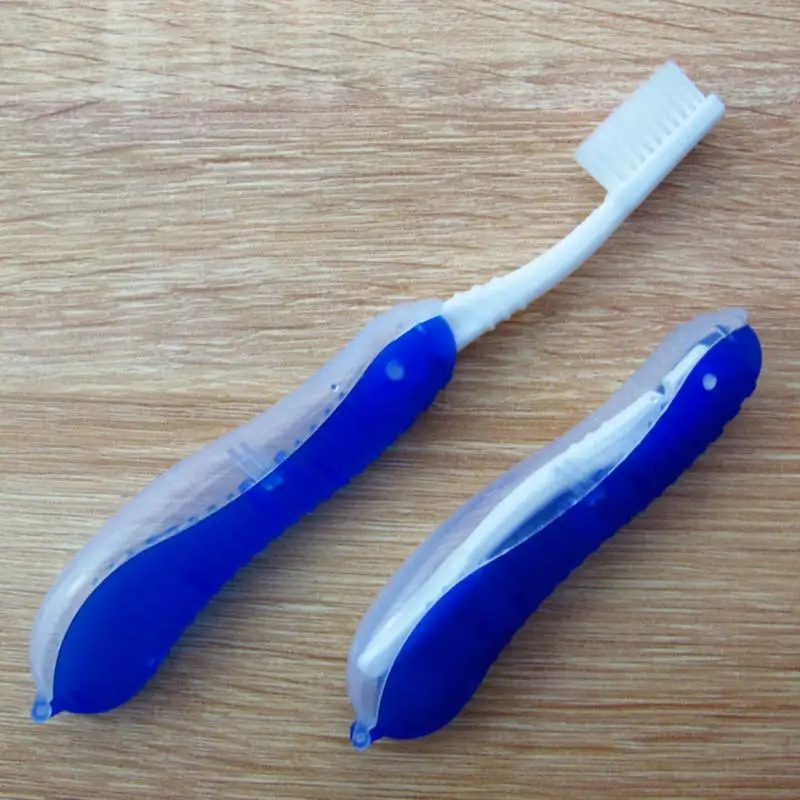 Складная зубная щетка, зубная щетка для путешествий на открытом воздухе, пластиковая одноразовая зубная щетка