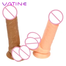 VATINE Real Dick Suction Cup Artificial Cock Sex Toys for Woman Realistic Penis TPR Big Dildos Female Masturbator