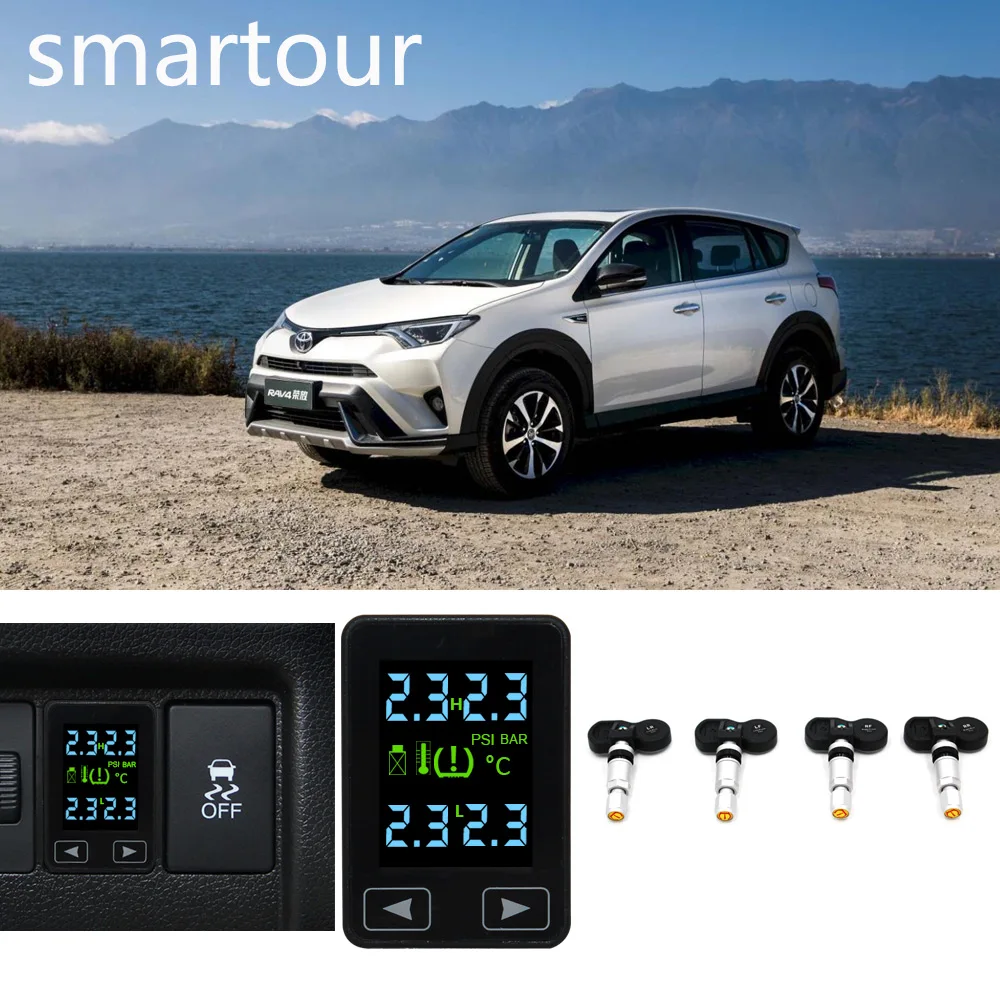 

Smartour Special Car TPMS Tyre Pressure Monitoring System Car Tyre Pressure Alarm System For Toyota RAV4