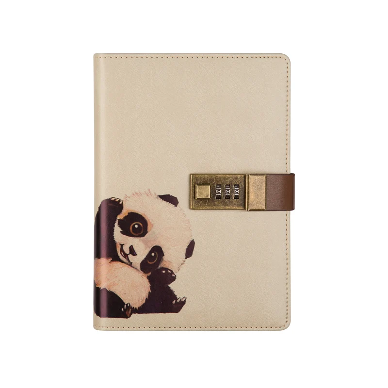 

Agenda Diary with Lock Travelers Notebook Refill Leather Journal Cute Padlock Diary Planner Kawaii Scheduler Agenda