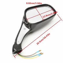 View Mirror Light Fit For Gy6 50cc 120cc 250cc With Light