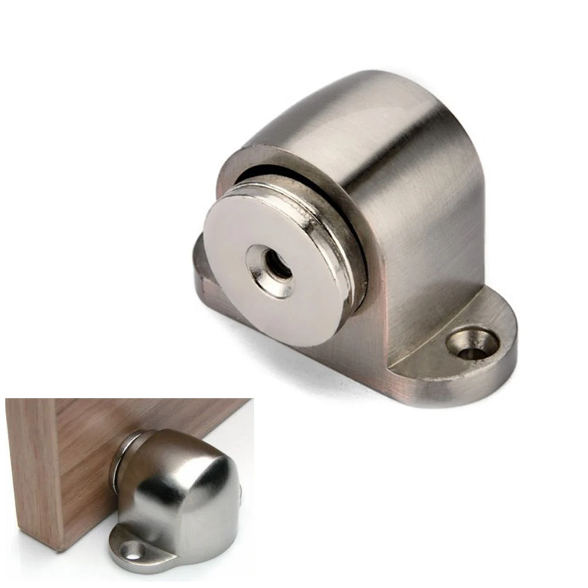 

Zinc Alloy Door Stops Floor-mounted Magnetic Stop Stopper Holder Catch Tool Safety Door Hardware Wood Door Holder Tools