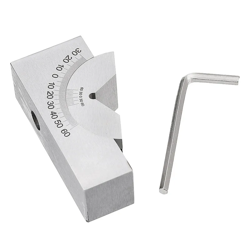 

1Pcs Adjustable Angle Gauge V-block Angle Grinder KP25 0-60 Degree Precision-Angle Plate Block for Measuring Tools