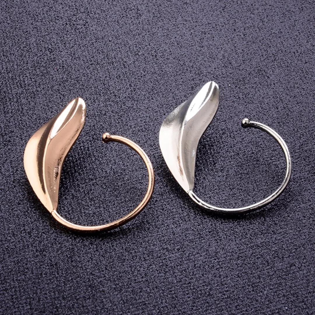 

Punk Silver Gold Whale Tail Stud Earring Charm Metal Ear Cuff Wrap Ear Earring Shellhard Statement Jewelry For Women 1PC